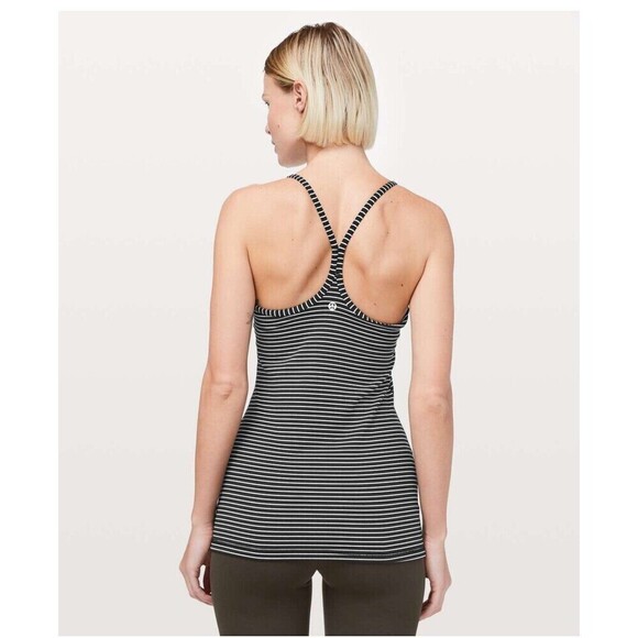 Lululemon Power Y Tank Black & White Stripes 8 - Picture 8 of 8